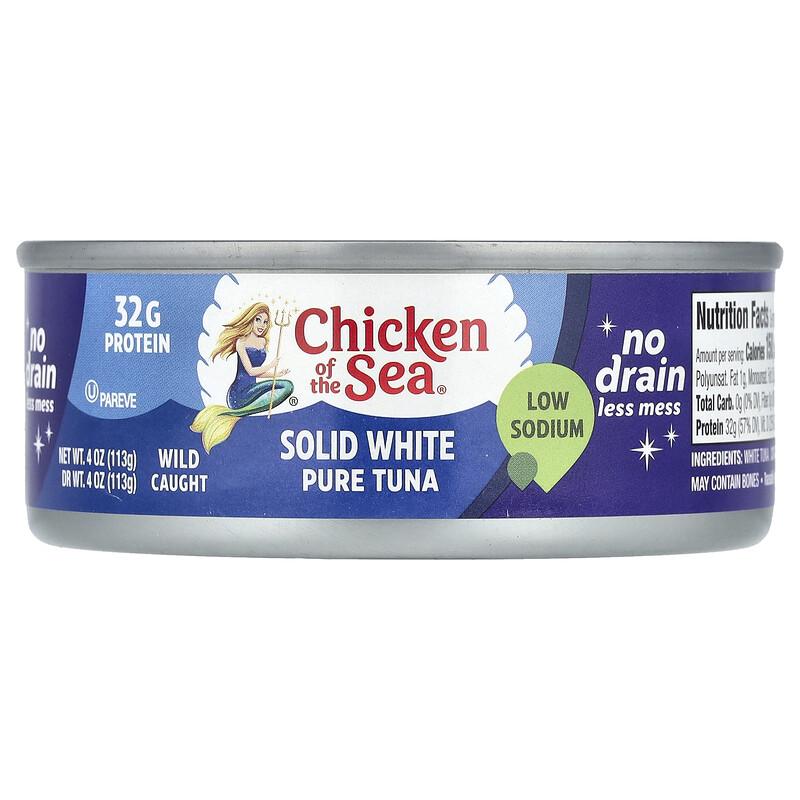 Solid White Pure Tuna, Low Sodium, 4 Oz (113 G)
