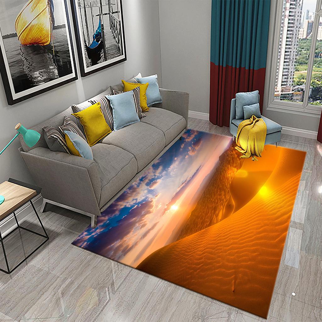 Seaside Sand Carpet Shell Starfish Beach Mat for Bathroom Toilet Entrance Non-slip Area Mats Living Room Kids Bedroom Decor Rugs