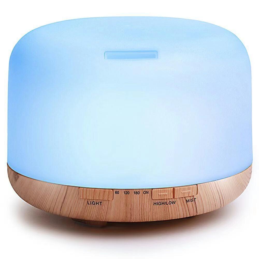 Compact 500ML Remote Controlled Ultrasonic Aroma Diffuser & Humidifier with Silent Muji Style for Bedroom