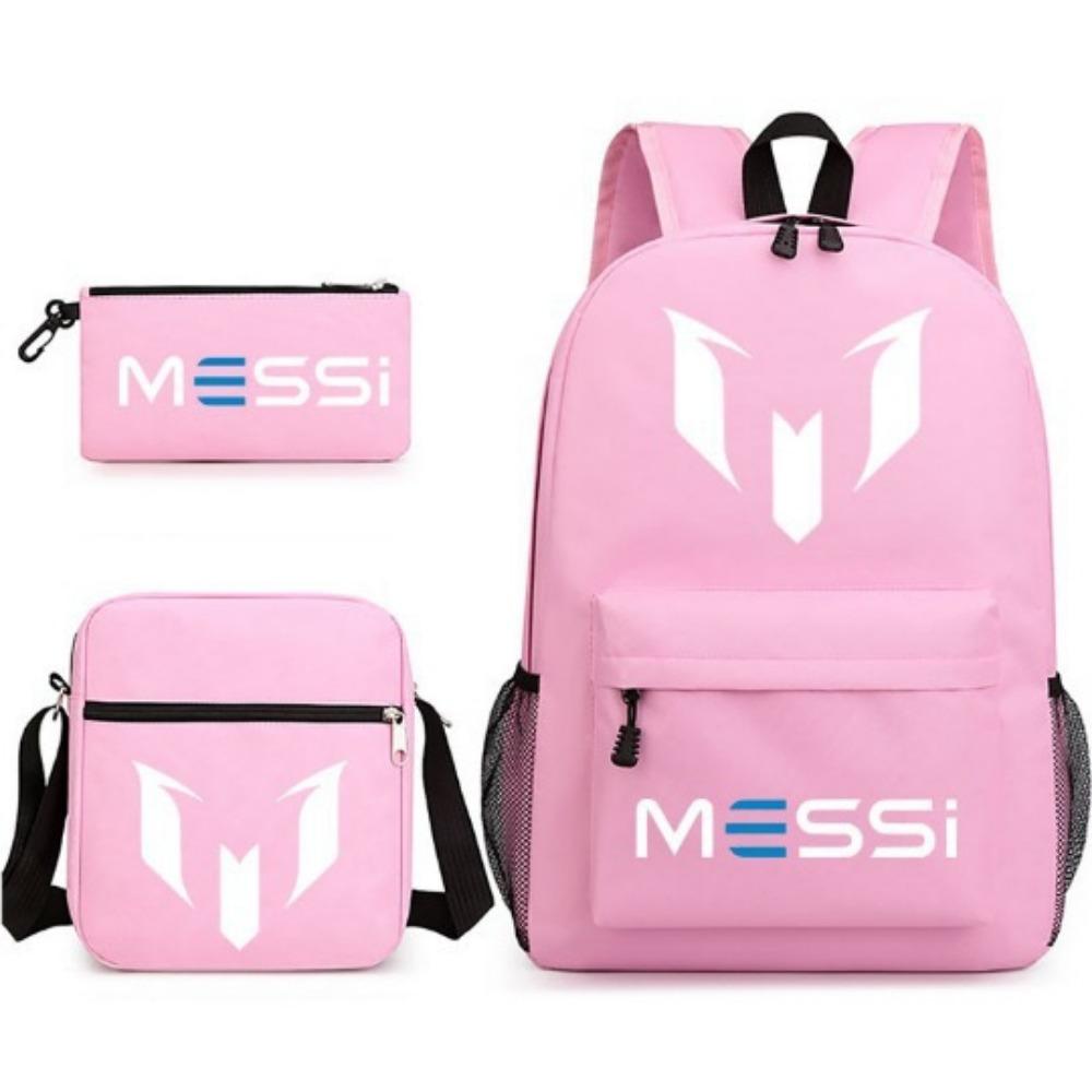 CR7C Luo Backpack Sports Peripheral Printed Backpack Children's Student School Bag Shoulder Bag Pencil Bag Three-piece Set