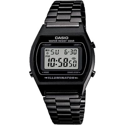 Relógio Digital Casio Série Vintage B640WB-1A Unissex Preto Modelo de Exportação