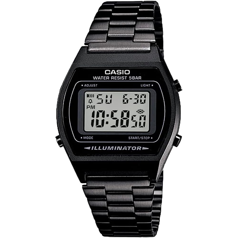 Casio Vintage Series B640WB-1A Unisex Digital Watch Black Overseas Model