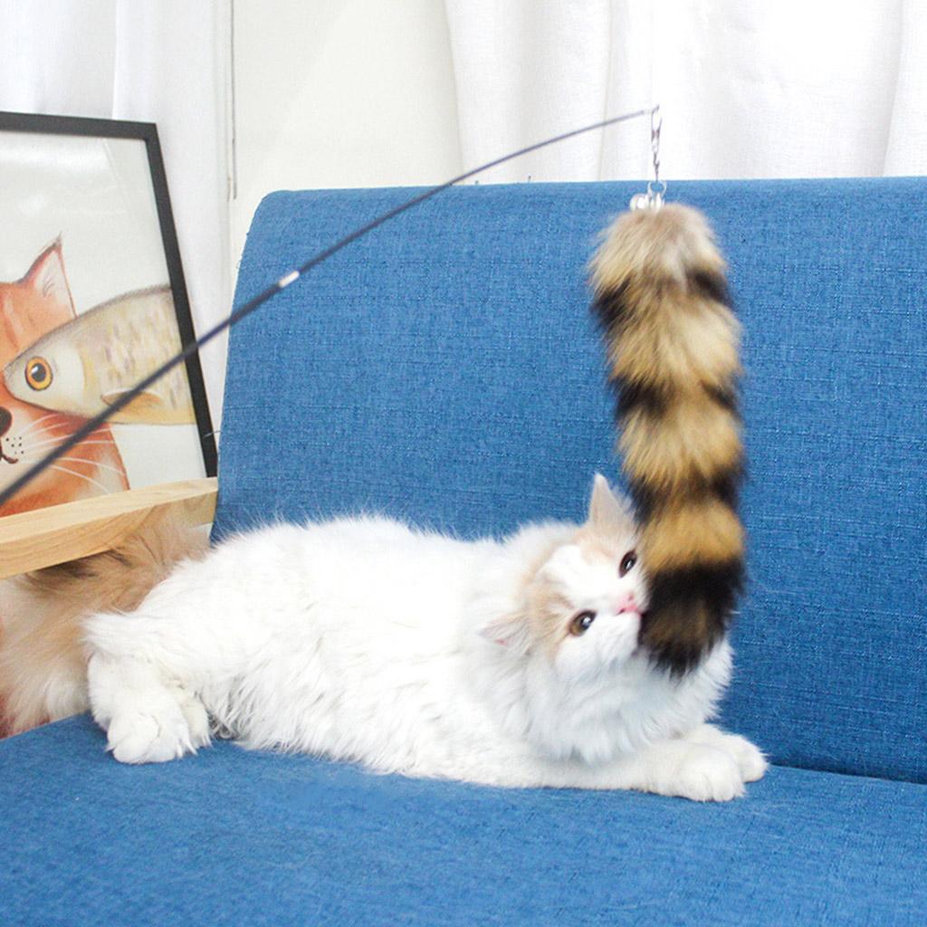 Interactive Cat Feather Toys Cat Wand Toy Feathers Teaser for Indoor Cats Kitten Playing Chasing Exercise