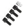 Locking Wheel Nut Set, 4Pcs M14*1.5MM Steel Wheel Bolt Lock Lug Nut Set with Key Replacement Accessories Black