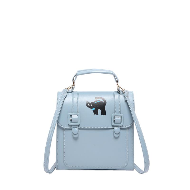 

Французький ретро рюкзак жіночий 2024 новий зшивний наплічник трендовий модний універсальний портативний великої місткості сумка для поїздок на роботу синій