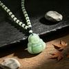 Maitreya Buddha Pendant Light Green Buddha Head Men and Women Bodhisattva Maitreya Buddha Laughing Buddha Necklace Buddha Pendant Sweater Chain