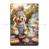 Sweet Puppy Barbecue Metal Plaque Wall Cave Create Mural Design Wall Decor Tin Sign Poster