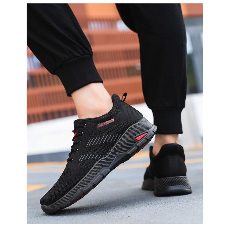 Prodyšná tkaná běžecká obuv, síťovaná obuv, pánská obuv pro volný čas, pánská tenká sportovní obuv