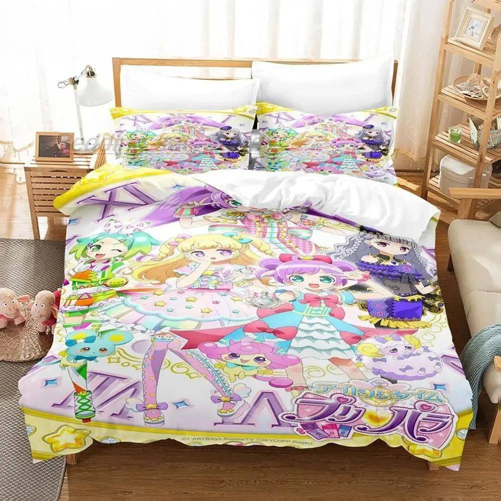 Soft Stylish Single Twin Full Queen King 3D Kawaii Girls Idol Time Pripara Size Bed Adult Kid Bedroom Anime Quilt