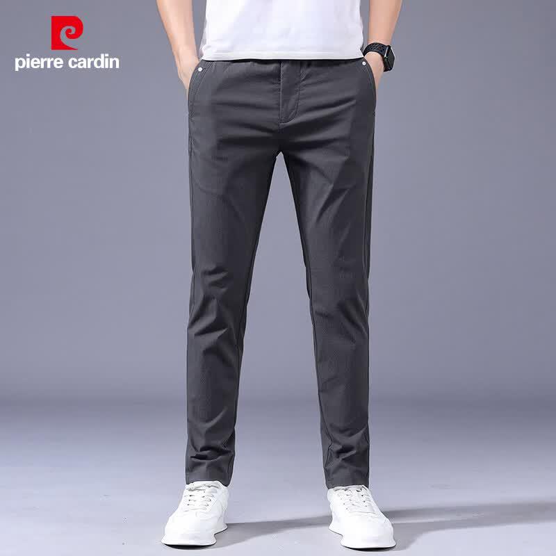 Pierre Cardin Men s Ice Silk Quick-Dry Slim Straight Casual Trousers 38