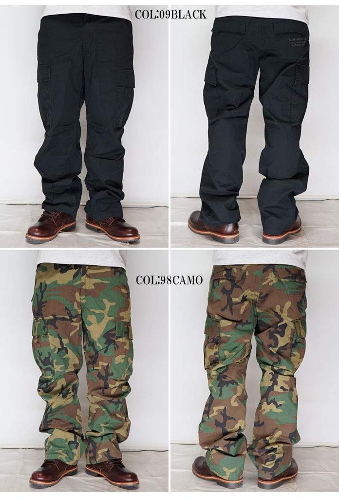 AVIREX Long Pants COTTON RIP STOP FATIGUE Ripstop Fatigue Pants 2XL 012 Black Camo PANTS/Cotton Men's 783-3910013