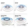5V USB 2835 LED Strip Light with DC Plug 3528 SMD Flexible Led Tape Ribbon 60LED 0.5m 1m 2m 5m Cabinet Lights Night TV Backlight