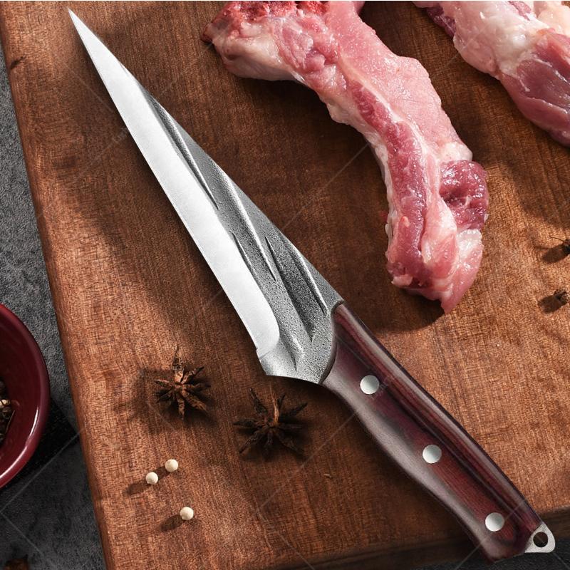 Stainless Steel Meat Cleaver Delicate Small Angle Sharp Hand Knife Comfortable Non-slip Handle with Set Kitchen Knife