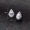 Bridal Jewelry European and American Fashion Wedding Water Drop Zircon Steel Needle Stud Earrings Women's Elegance Earrings Temperament Earrings Hot