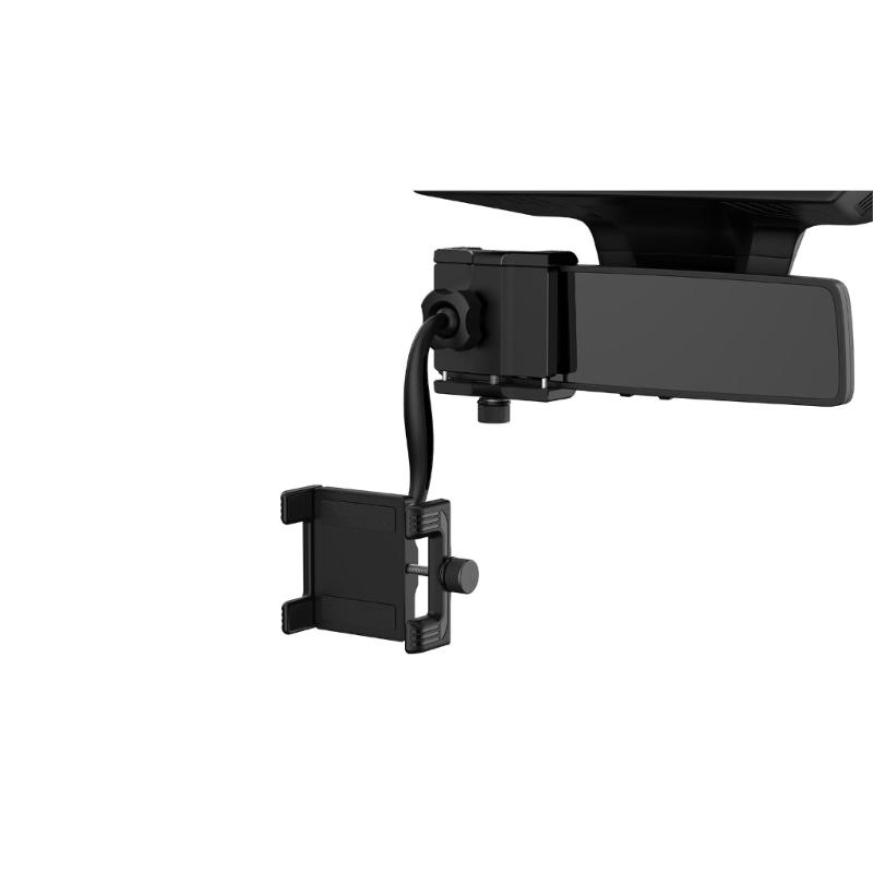 Auto Clamping Phone Holder for Car Rearview Mirror Antislip Silicone Universal Mount with 360 Rotation