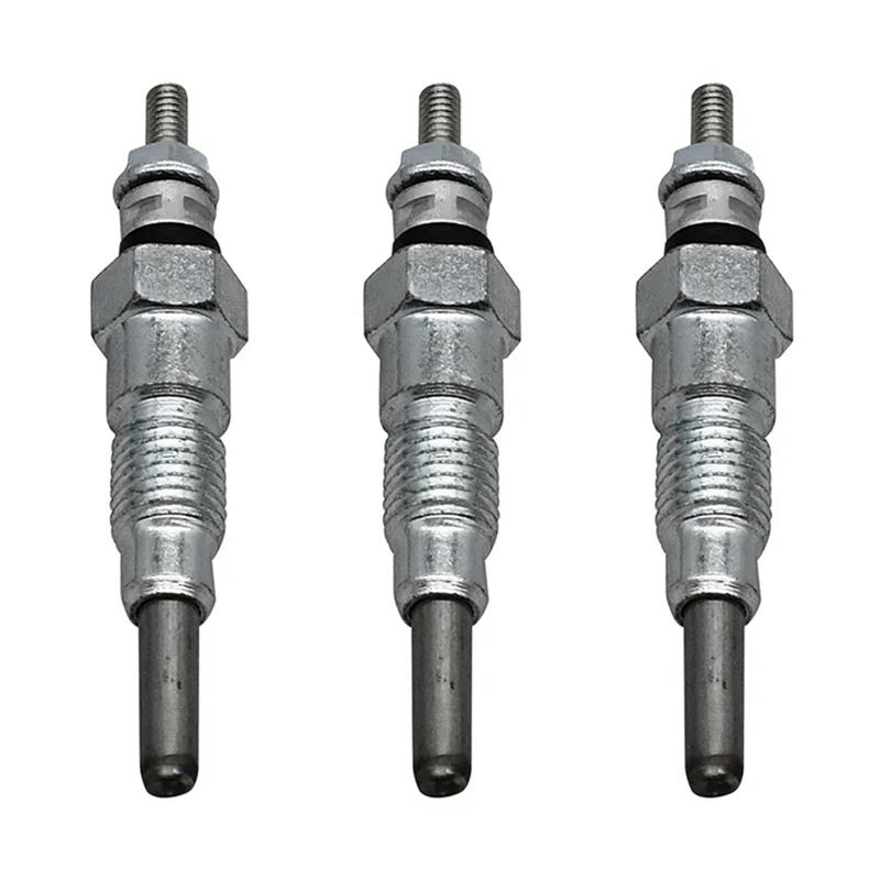 Excellent-3PCS 15951-65510 1595165510 15951-65512 Engine Heater Glow Plugs 10Mm For Kubota Engine D650 D750 D850 D950 D1102 D130