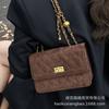 Suede Bag Women's 2025 New High-end Retro Diamond Chain Single Shoulder Underarm Bag Crossbody Small Square Bag