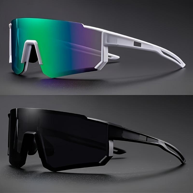 

2PCS Sports Oversized Frameless Men s Goggles Outdoor UV Resistant Sunglasses, Lightweight Large Frame Goggles