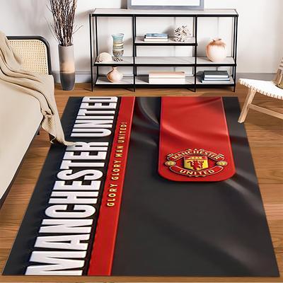 Manchester United Glory Rug Non-slip Rug Suitable for Living Room and Bedroom Sofas.