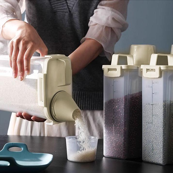 Rice Bucket Storage Tank, Household Insect Proof and Moisture-proof Sealed Flour Storage Tank, Food Grade Rice, Grains Storage Box