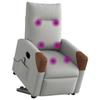 VidaXL Electric Massage Recliner Chair Cloud Grey Fabric 3324029