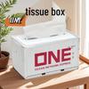 Trendy Multifunctional Tinplate Tissue Box: Creative Industrial Style Home Storage Box Ornament