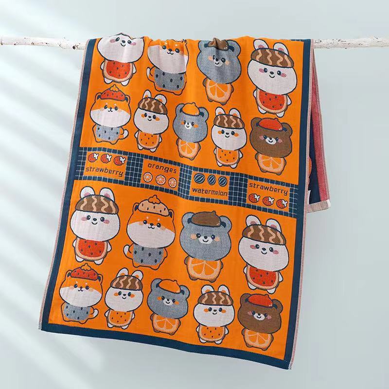 

Чотиришаровий марлевий рушник для ванної кімнати, чотиришаровий китайський рушник, волосся не легко випадає, великий рушник для пар, м’який і вбираючий, потовщена плівка