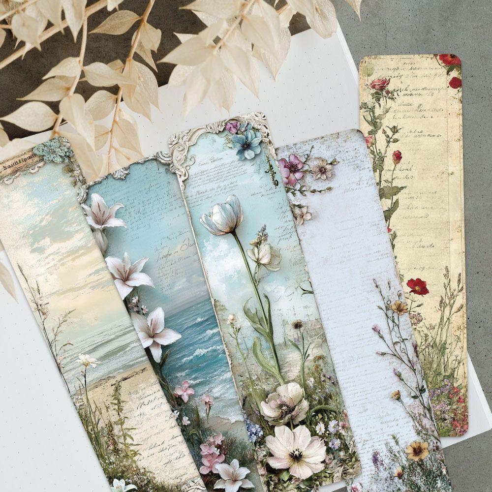 30pcs Flowers Landscape Book Club Page Markers Vintage DIY Reading Decor Students