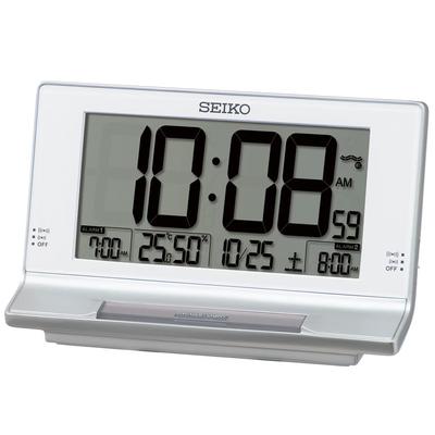 Clock Alarm Clock Table Clock Digital Radio Silver Metallic 102 X 175 X 81mm SQ322S