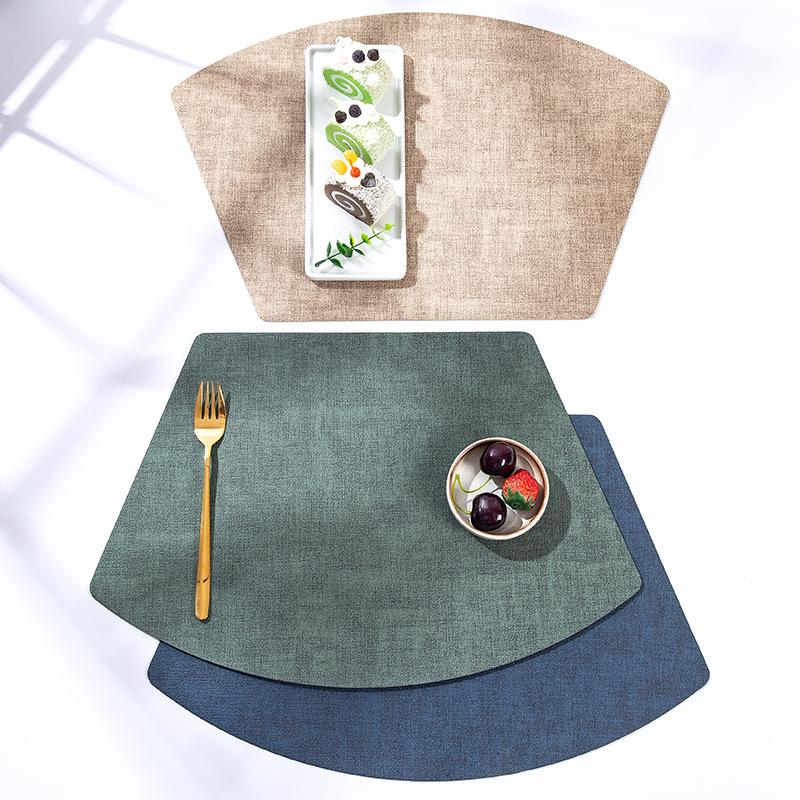 Wind Cloth Pattern Fan-shaped Waterproof, Oil-proof and Anti-scalding Pad, Restaurant Kitchen Daily Pot Pad, Coaster, Thermal Insulation Pad