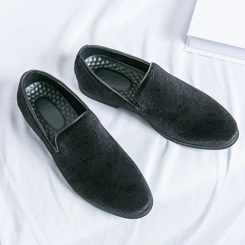 

Модная кожаная обувь Повседневная деловая обувь для мужчин Платье Tenis De Hombre Мокасины Мокасины Tenis Caballero Дизайнерские кроссовки 38 чёрный