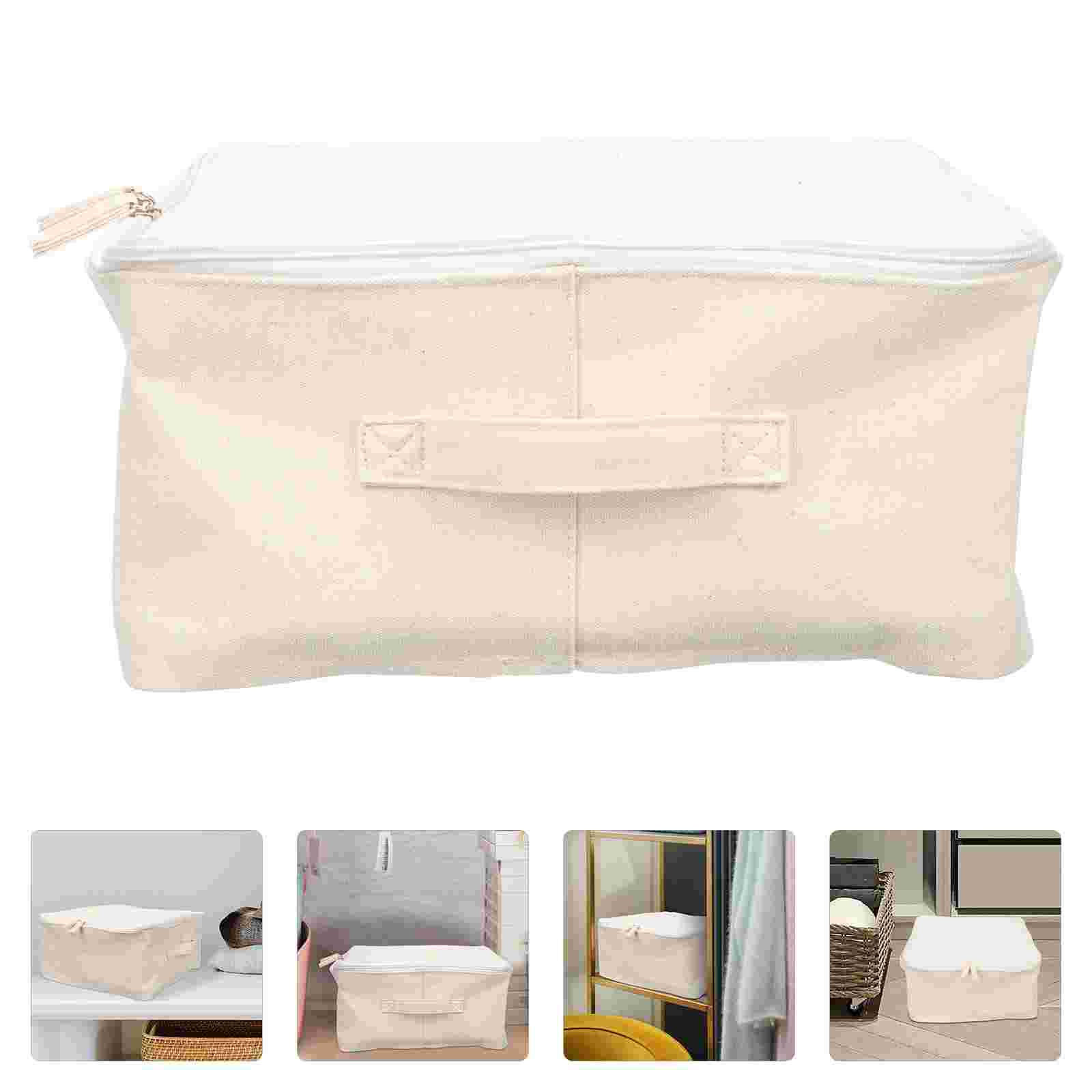 

Чемодан из ткани, ящик для хранения, контейнер с крышками, большие контейнеры, полиэтиленовая пленка, контейнер для игрушек, ящики для гардероба 33x33cm бежевый