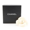 CHANEL corsage Brooch Camelia White cotton 6g Women Used