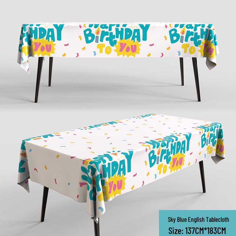Rectangular Disposable Tablecloth for Birthday Parties & Outdoor Events