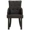 VidaXL Chaises de salle à manger 2 pcs Noir Cuir de chèvre véritable