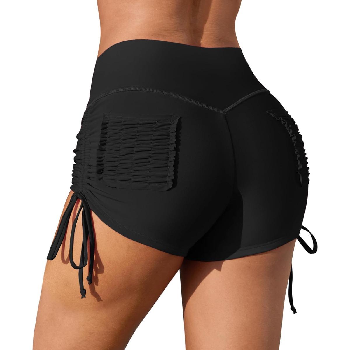 

Charmleaks Женские шорты для плавания Шорты для купальника с высокой талией Шорты для плавания с нижней частью S чёрный