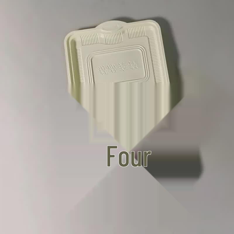 CHAHUA Disposable 4-Compartment Takeaway Containers with Lids