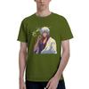 Classic Gintoki Character Men T Shirts Gintama Casual Tee Shirt Short Sleeve Crew Neck Pure Cotton Graphic Tops TShirt