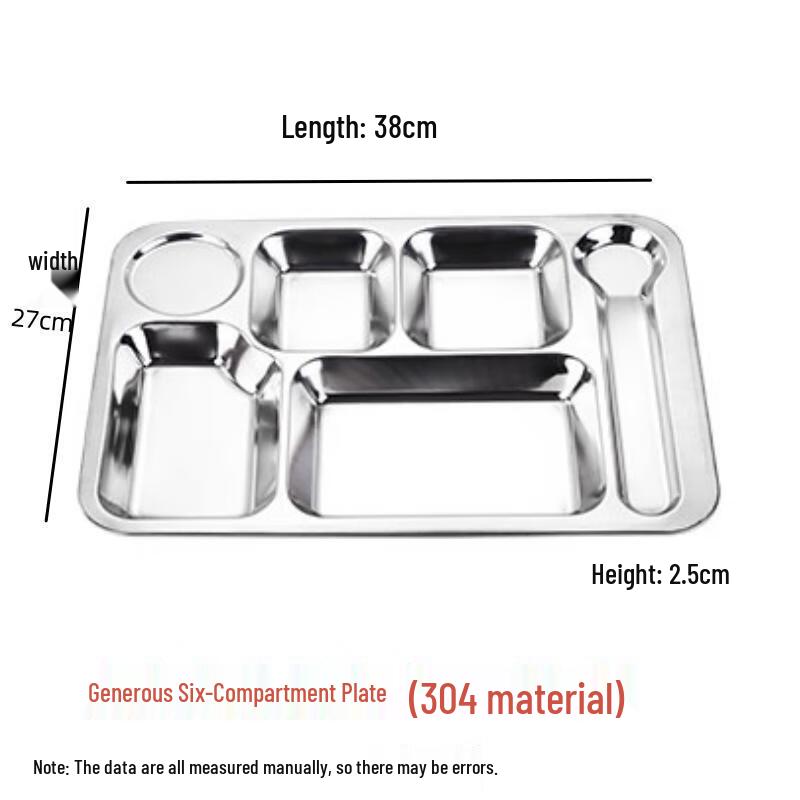 Stainless Steel Divided Lunch Tray