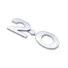 Car 3D Sticker 2.0 Emblem Badge Decals Stickers for Ford Focus 2 3 4 MK2 MK3 MK4 Fiesta Ecosport ABS Chrome Styling