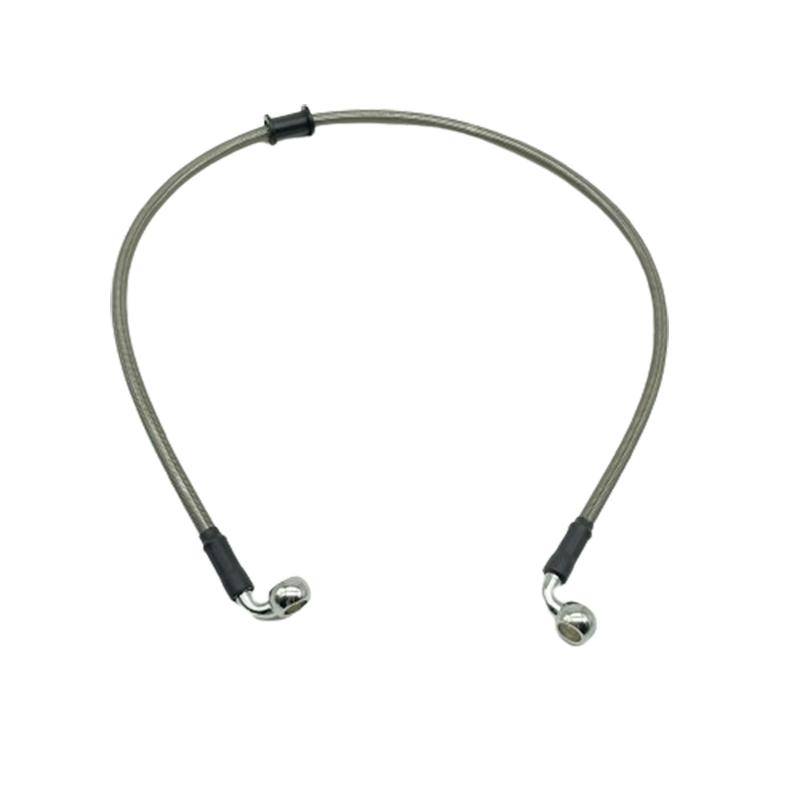 

2X 10mm 90 Degree Motorcycle Dirt Bike Braided Line Steel Brake Hose Cable Hydraulic Banjo Pipe 30cm-220cm for Universal Racing 2Pcs Silver 30cm