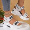 Chunky Platform Sandals For Women 2026 Summer Thick Bottom Sports Sandals Woman Plus Size 42 Fashion Wedge Heel Sandalias Mujer