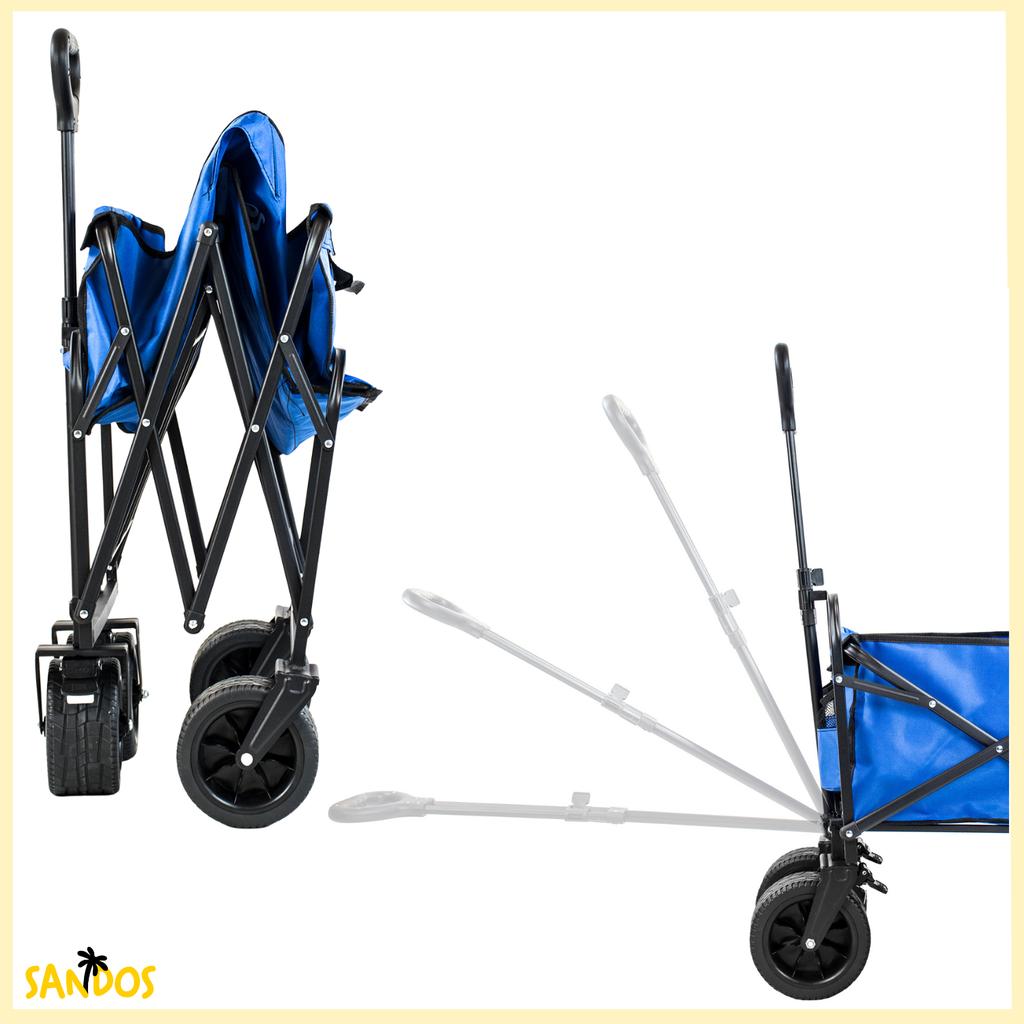 Foldable tourist beach transport trolley 100kg camping trailer