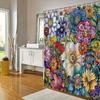 Vibrant Floral Fantasy Shower Curtain - Waterproof,Mildew-Resistant With Exotic Flower Design For Lively,Colorful Bathroom Decor