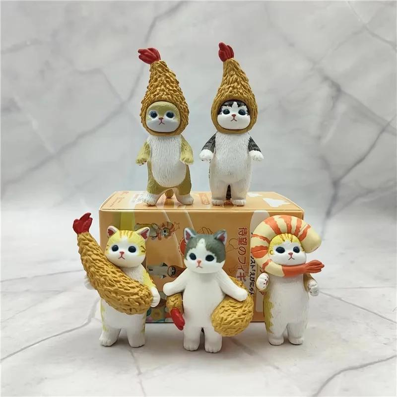 Mufosand Fried Shark Cat Blind Box Backpack Collectible Pvc Action Figure Trendy Toys Surprise Holiday Gifts Desktop Ornament