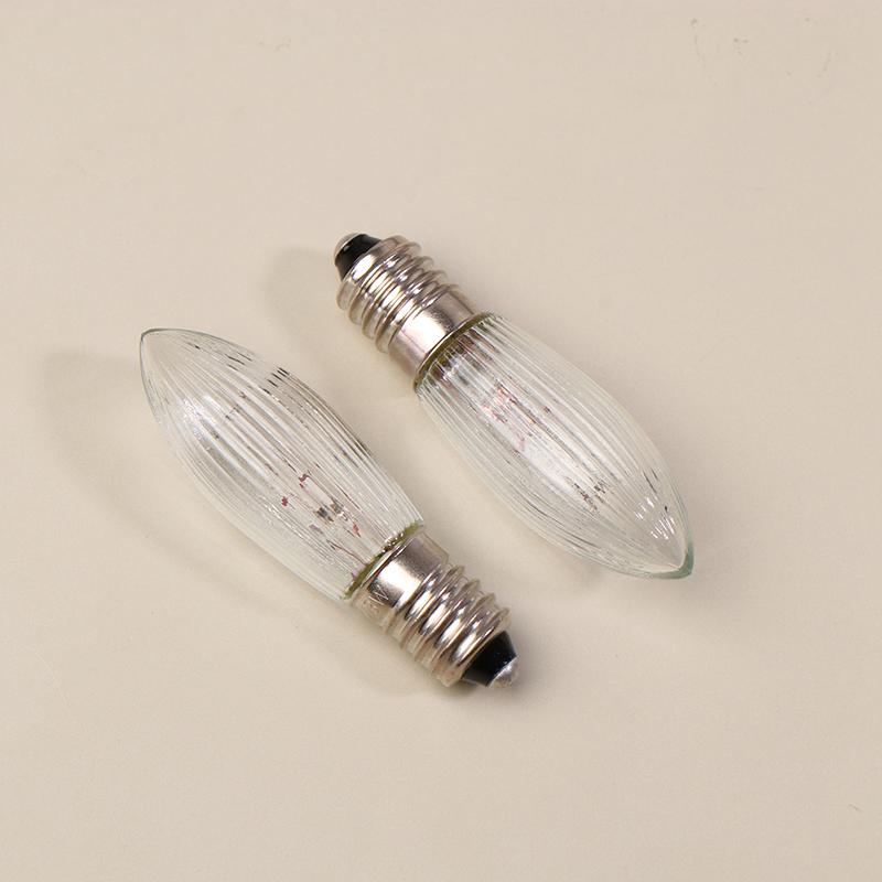 10Pcs Led Filament Bulb E10 Warm White Edison Retro Candle Light Blubs Glass Bulbs Tapered Candles Replacement Bulbs