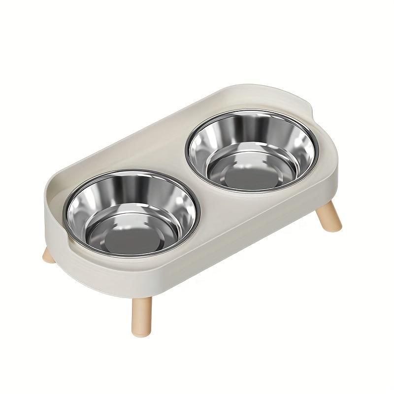 Single Set of Cat Feeding And Drinking Bowls with Dual Bowls, Various Colors And Styles for Dog Bowls, Suitable for All Pets