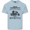 Old Unisex With a Motorcycle Biker Motorcycle Unisexs Light Cotton TShirt