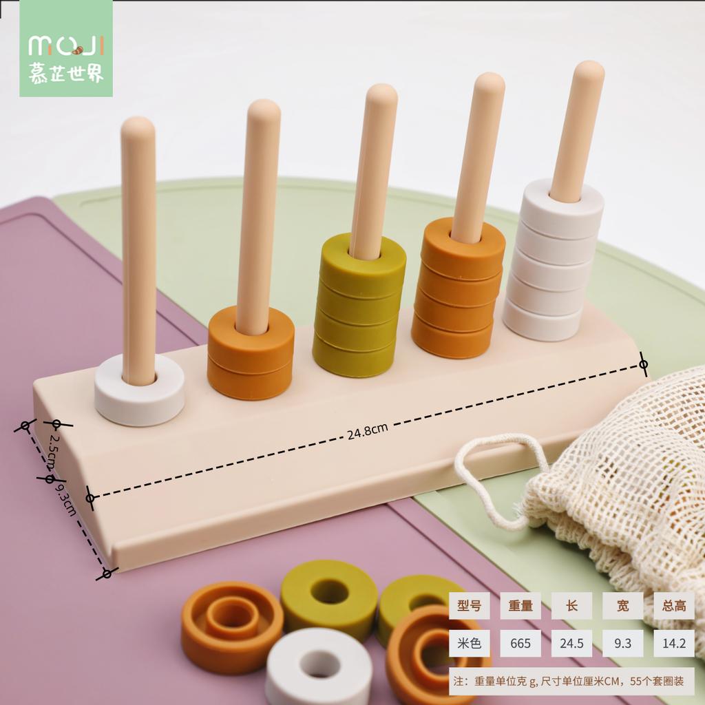 Montessori Math Toy for Toddlers Silicone Math Manipulative with Counting Number Blocks Preschool Learning Activities for Kids