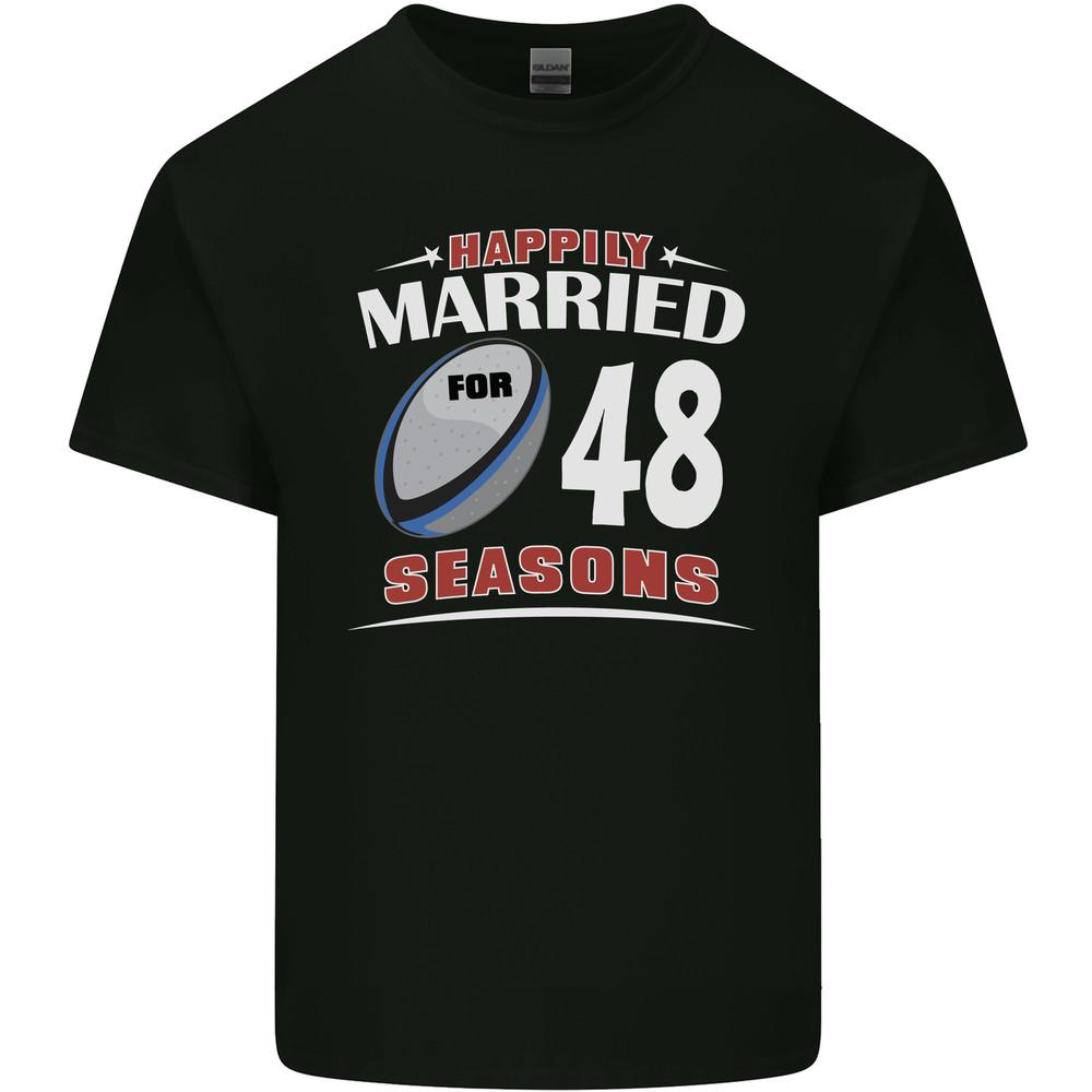 48 Year Wedding Anniversary 48th Rugby Mens Light Cotton T-Shirt Unisex T-Shirt XXL